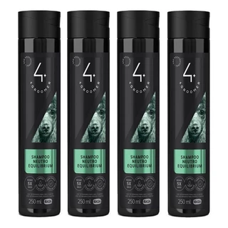 Kit 4 Shampoo Neutro Equilibrium 4 Groomer 250ml - Ibasa