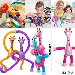 4PCS Novo Tubo De Sucção Telescópico Girafa Educação Multifuncional Robô Telescópica , Troca De Forma Brinquedo De Descompressão