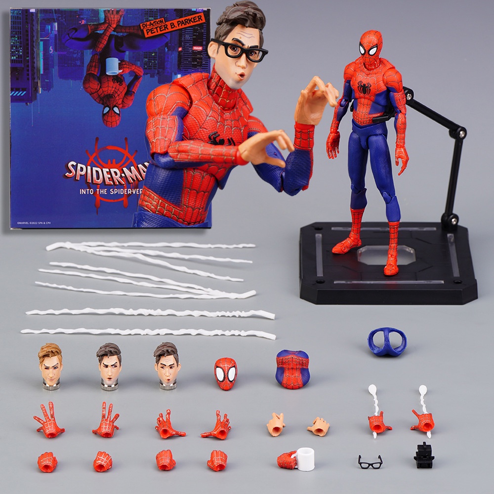 Mafex SV-Action Homem-Aranha Peter Parker (Sorrisos Morales) Articulado Ação Figura Brinquedos Bonecos Modelo