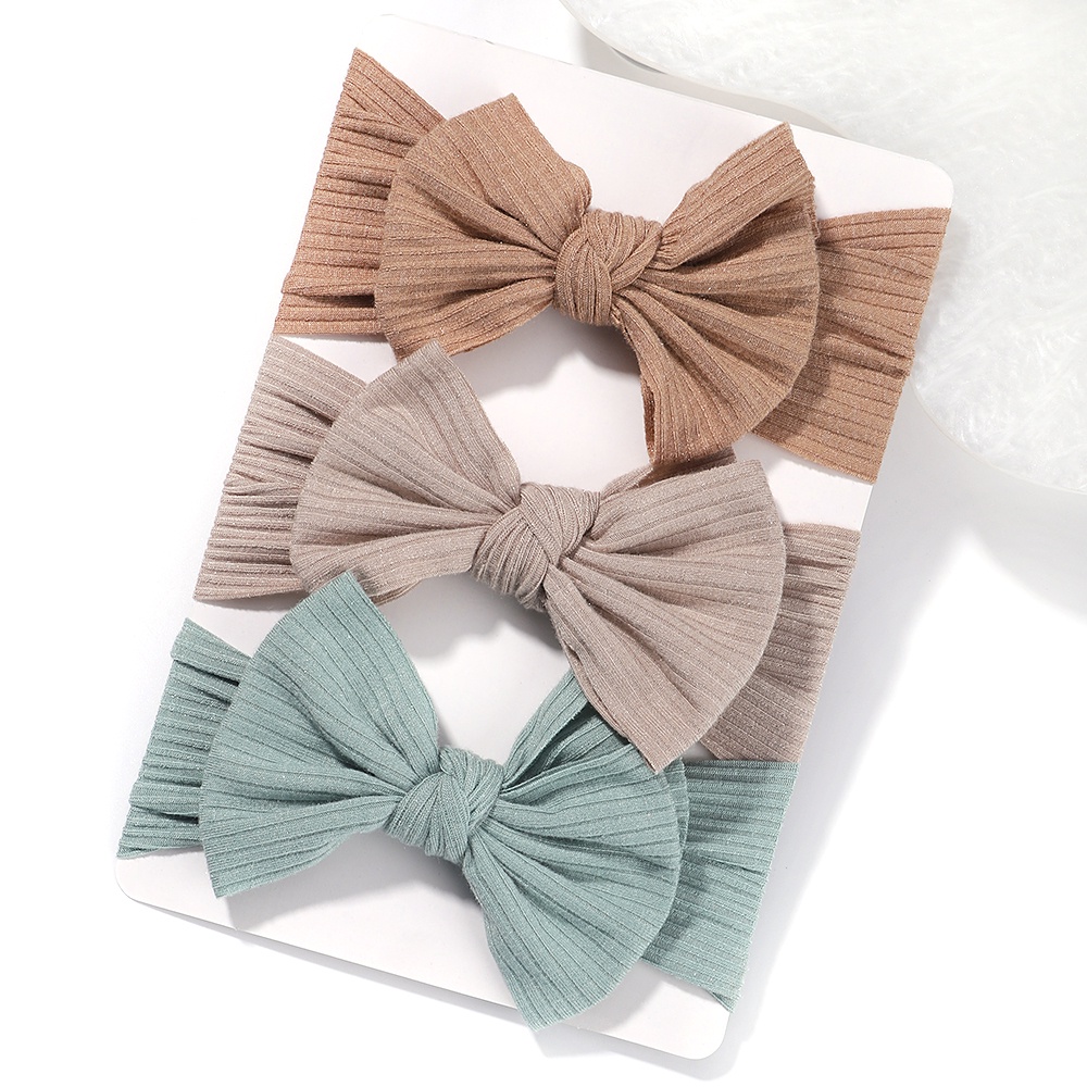 Conjunto 3 Faixas De Cabelo Para Bebê Menina - Flores Com Strass E Pérolas - Nylon Macio Elástico