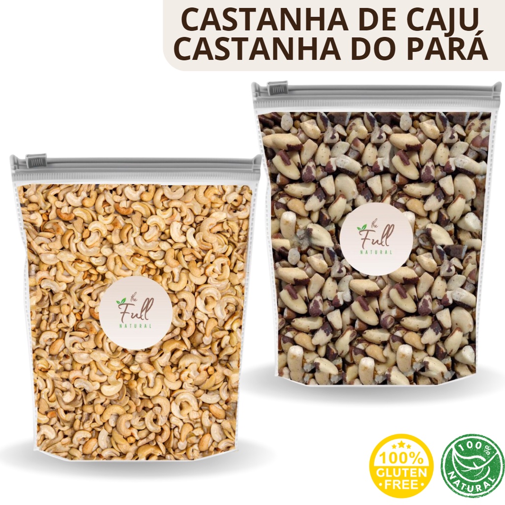 Castanha de Caju e Castanha do Pará Premium Kit | Shopee Brasil
