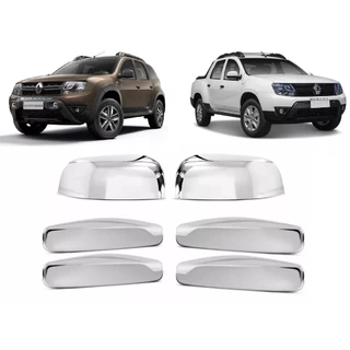 Kit Aplique Capa Cromada Retrovisor Maçanetas Duster 2019