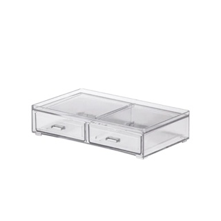 Caixa Organizadora transparente em acrilico com 2 Gavetas Elegance 1090 Paramount