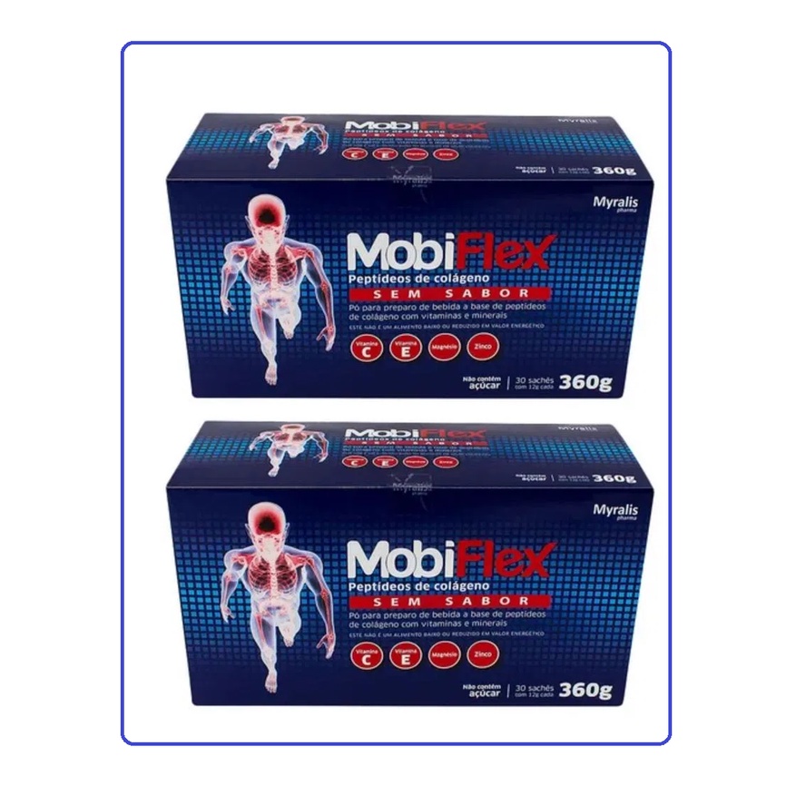 Kit 2 Mobiflex 30 Sachê Colágeno Tipo 1 Colágeno Tipo 2 | Shopee Brasil