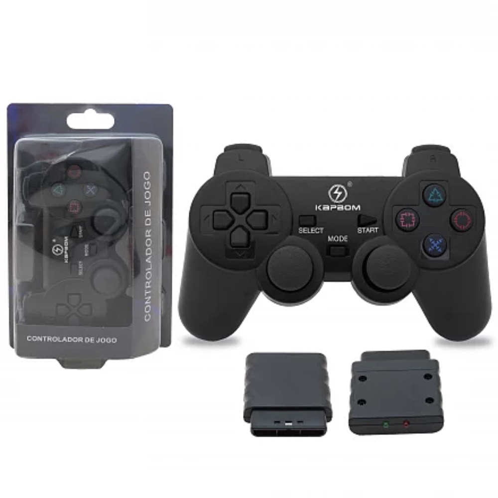 Controle Analógico Com Fio Para PS2 Original KAPBOM KAP-2