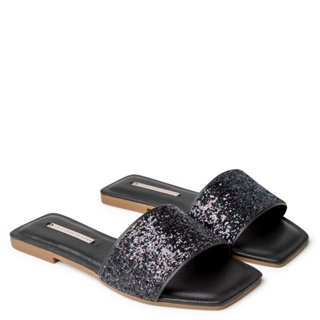Rasteira Glitter Maxi Preto