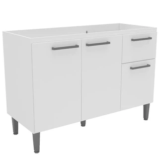 Balcão Pia Mademovel 2326 120cm 3 Portas 1 Gaveta Sem Tampo
