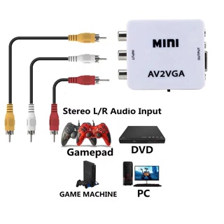 Mini Av2vga Conversor De Vídeo Caixa Av Rca Cvbs Para Vga ANJGG