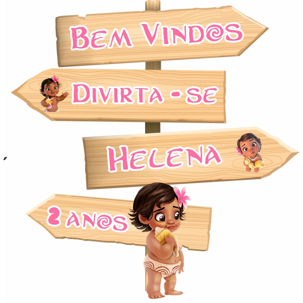 Festejante - PER DECORAÇÃO - Decoração Moana baby