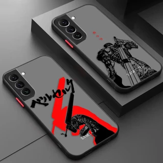 Anime Berserk Guts Comics Sketch Matte Estojo Para Celular Samsung Galaxy S23 S22 S21 S20 S10 S10E S9 S8 Nota 20 10 Plus Lite Ultra 5G Capa Telefone Com Toque De Pele