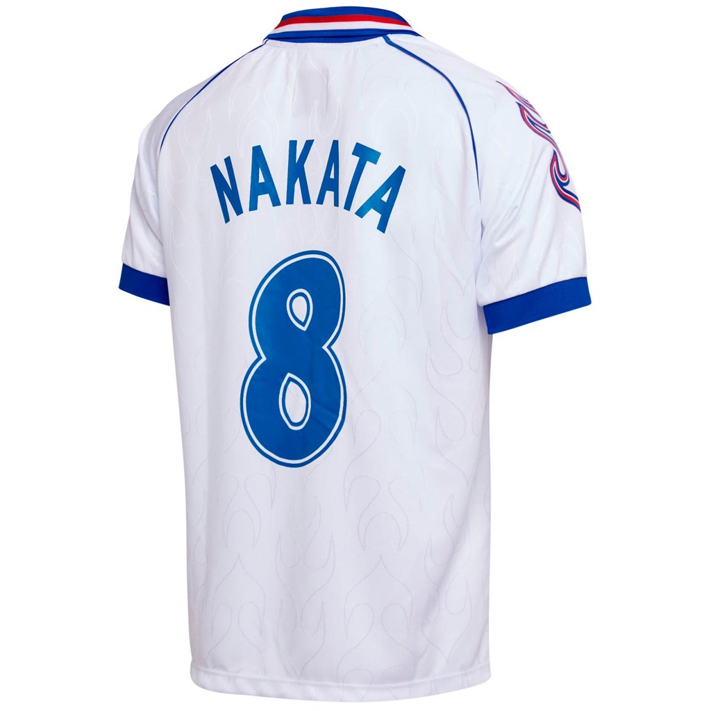 Camisa Japão Retrô 1998 Nakata Número 8 Branca Masculina Oficial