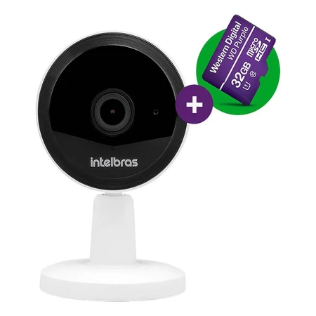 Camera Wi fi Hd 1 Mega Imx1 Cartao Micro sd 32gb Intelbras