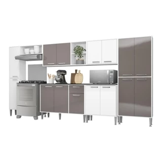 Cozinha Compacta com Armário e Balcão Xangai Blues Multimóveis