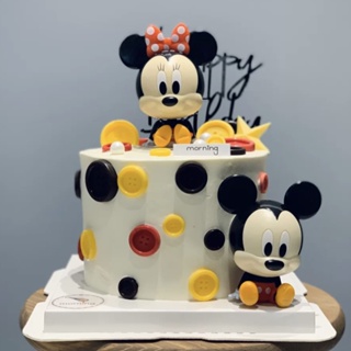 Desenho Animado Mickey Minnie Cake Decoração Conjunto De 2