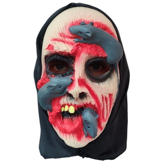 VILLCASE 2Pcs Máscara De Terror Com Cara Assustadora Máscara Assustadora De  Halloween Máscara Cosplay Assustadora Máscara Facial Assustadora Adereço De  Casa Assombrada Máscara De Festa De
