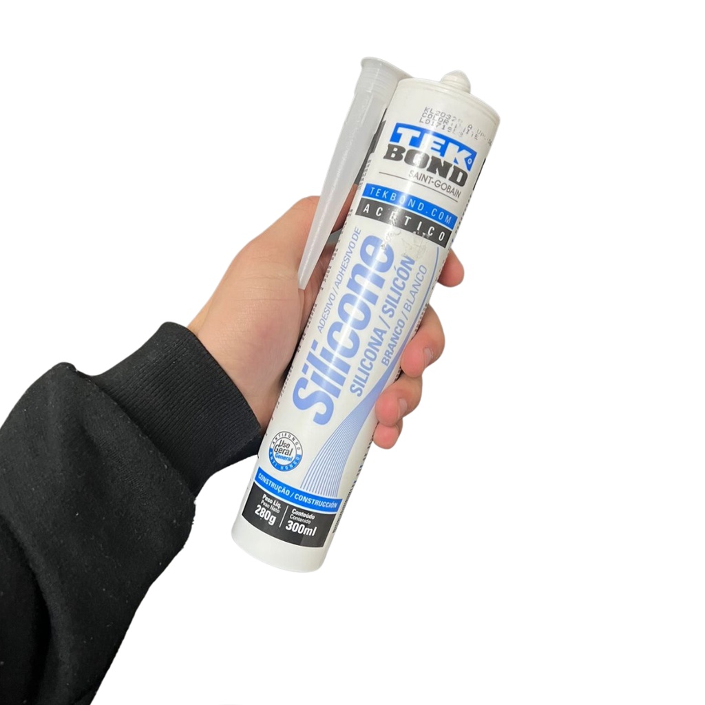 Adesivo de Silicone Acético Branco - TEKBOND-ACETICOBRANCO