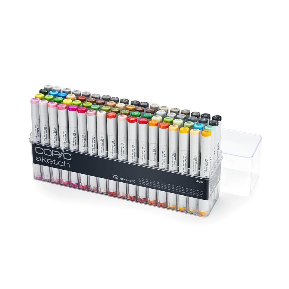 Caneta Copic Marcador Sketch 72 Cores Set C Ponta Dupla | Shopee