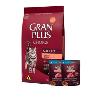 Ração Gran Plus Gatos Choice Frango E Carne - 10,1Kg