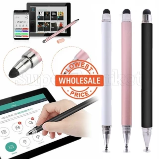 [Preços Por Atacado] Caneta Stylus 2 Em 1 De Cabeça Dupla Plástica De Toque Multifuncional Tela Telefone Móvel De Escrita Lisa Capacitiva Universal De Desenho Táctil