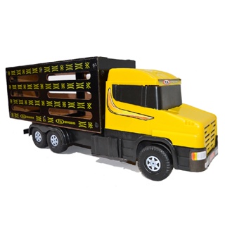 Caminhão Boiadeiro Scania Carroceria de Madeira Brinquedo Grande 26x70