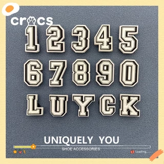 croc jibbitz Botão De Encanto Plástico Letra A-Z Número 0-9 Fivela Decorativa Acessórios De Moda Superior Para Números De Flores De Sapatos E Cartas