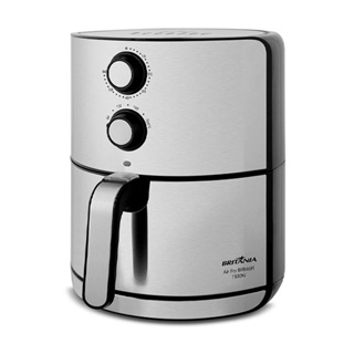 Fritadeira Air Fryer Britânia BFR46PI 4,6L Display Analógico Preto e Inox 1500W