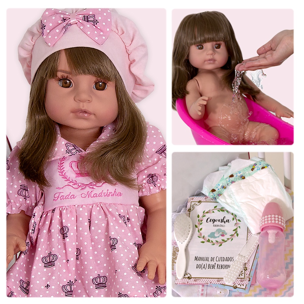 Boneca Reborn Menina Princesa Parece Bebê Realista Linda - Desconto no Preço