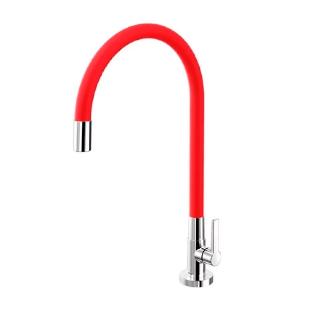 Torneira Cozinha Mesa Galiflex Cromada Com Vermelho Docol | Shopee Brasil