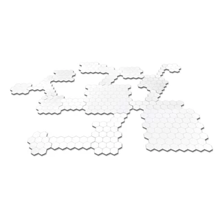 Grid de Batalha Hexagonal Modular Riscável 23 peças RPG Battle Grid D&D
