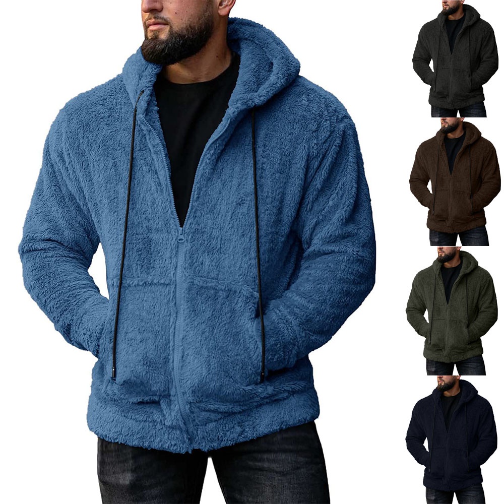 Jaquetas Casuais Com Capuz Masculino Bonito Mais Casaco De Veludo M-3XL