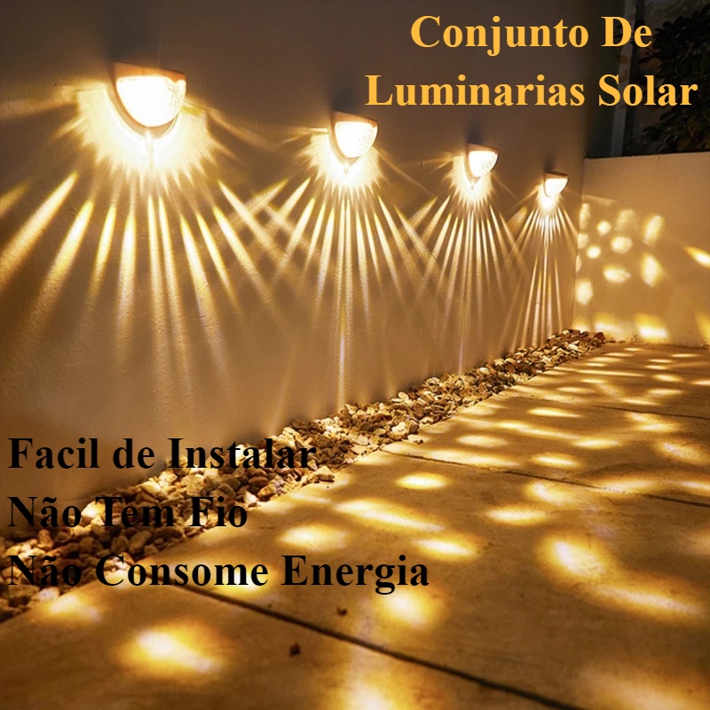 Lâmpadas Solares Recarregáveis À Prova D'água Para Decoração De Jardins - Decore Sua Casa Com Energia Renovavel Iluminação Para Parede E Escado