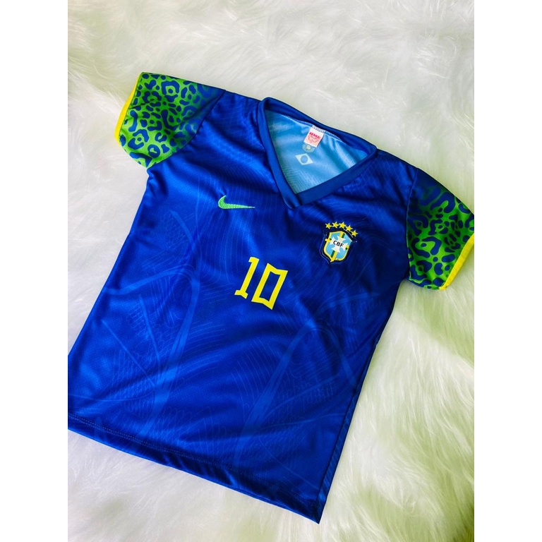 Camisas Camisetas de Time de Futebol Baby Look Brasil Azul Oficial -  Uniforme Feminino Copa 2022 !