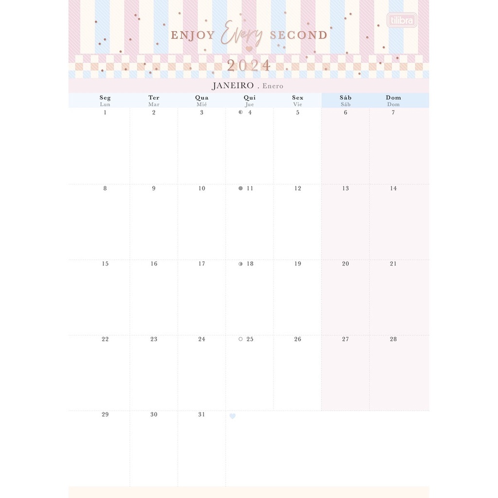 Calendario Planner Soho 2024 Tilibra Shopee Brasil