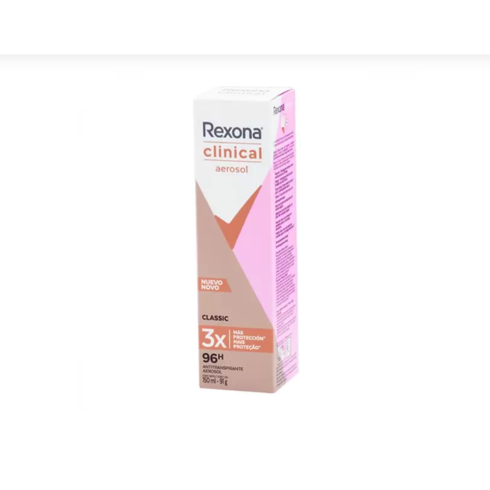 Antitranspirante Aerosol Rexona Clinical Extra Dry 150ml (A embalagem pode  variar)