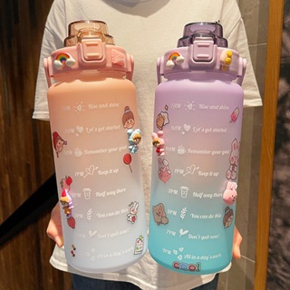 2 L Garrafa De Água De Grande Capacidade Portátil Garrafa Galão De Água 2000 ML  -  2L