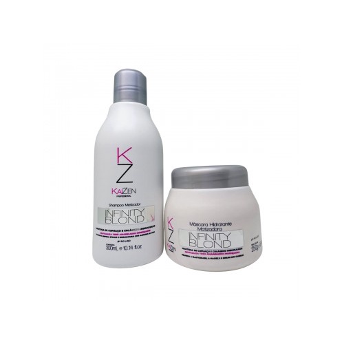 Kit Infinity Blond Kaizen Shampoo 300ml + Mascara 250gr | Shopee Brasil