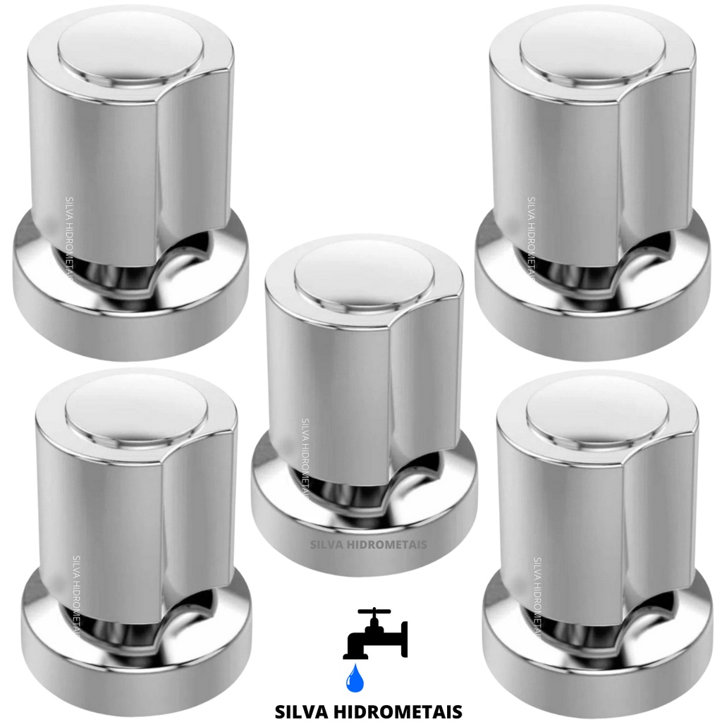 Kit 5 Acabamento Registro Banheiro C-40 ABS CR Padrao Deca