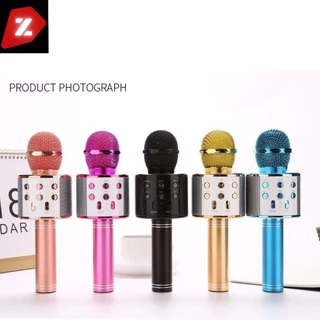 Microfone Ws 858 Karaokê Bluetooth Efeito Voz Modo Gravação Função Selfie