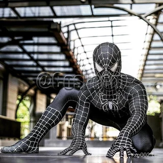Maguire Homem-Aranha Fantasia Homem-Aranha Preto/Vermelho Raimi Cosplay Super Herói Zentai Terno