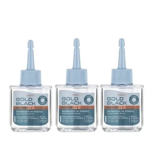 Kit c/ 3 Reparador de Pontas Gold Black Nutritivo Amend 30ml