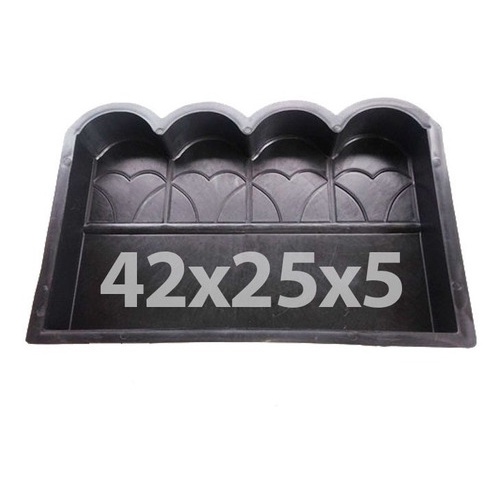 Forma De Piso Meio Fio 4 Ondas Jardim 42x25x5 Gme Formas 1pc