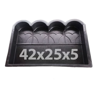 Forma De Piso Meio Fio 4 Ondas Jardim 42x25x5 Gme Formas 1pc