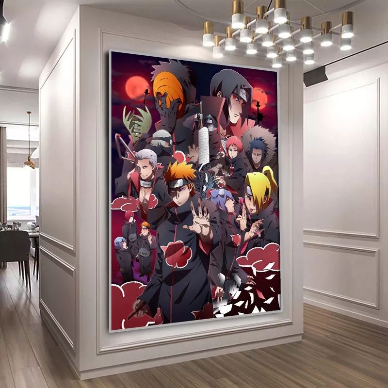 Quadro decorativo anime Naruto Akatsuki