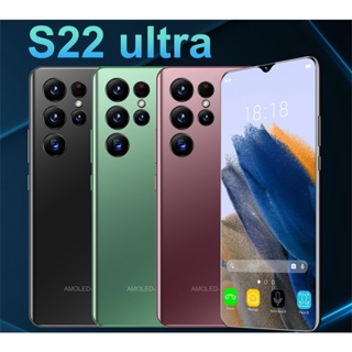 Celular Novo S22 Ultra (3 + 64G) 7.3 smartphone Android De Alta Definição Em Tela Grande