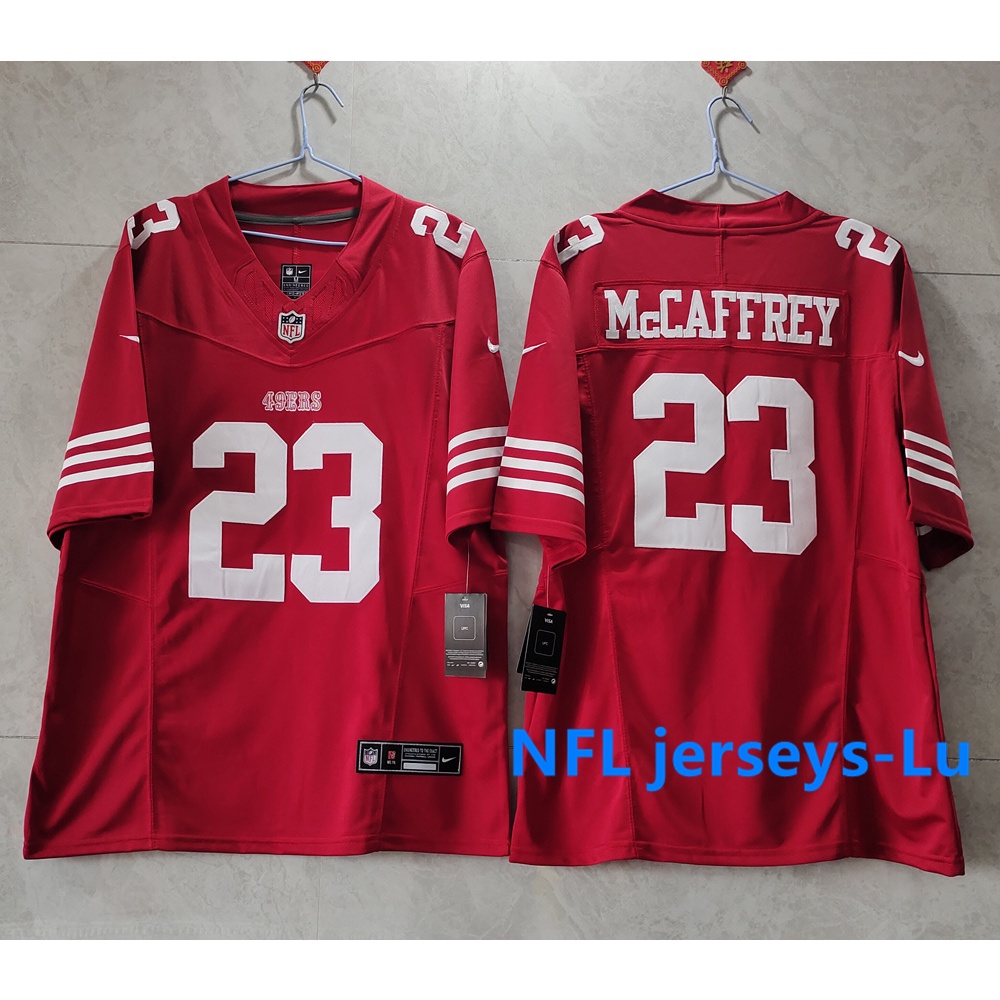 Nike Men's San Francisco 49ers Christian McCaffrey #23 Vapor F.U.S.E.  Limited Red Jersey