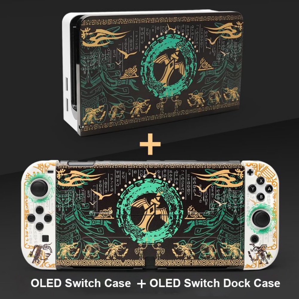 Zelda Tears of Kingdom Protective Shell Para Nintendo Switch & Oled Hard Case Com Acessórios Jogos Tampa De Doca NS