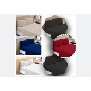 Kit Jogo Lencol Cama Casal Queen 4 Pcs Premiun Liso SORTIDO