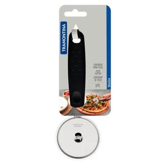 Cortador para Pizza da TRAMONTINA Preto com Lâmina de Inox - By Bsmix