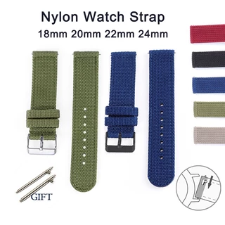 Pulseira De Relógio De Nylon 18mm 20mm 22mm 24mm Lona De Liberação Rápida Reposição Universal