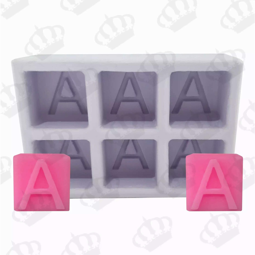 Molde de Silicone Letra Cubo Mini Lembrancinha - Presente 6Cav ...